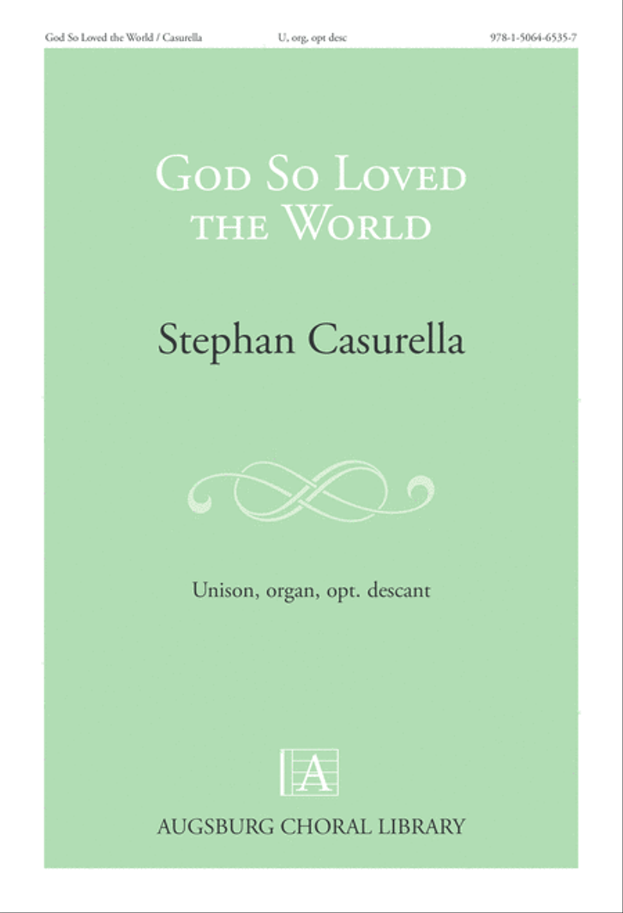 God so Loved the World Unison Choir scores gallery preview page 1