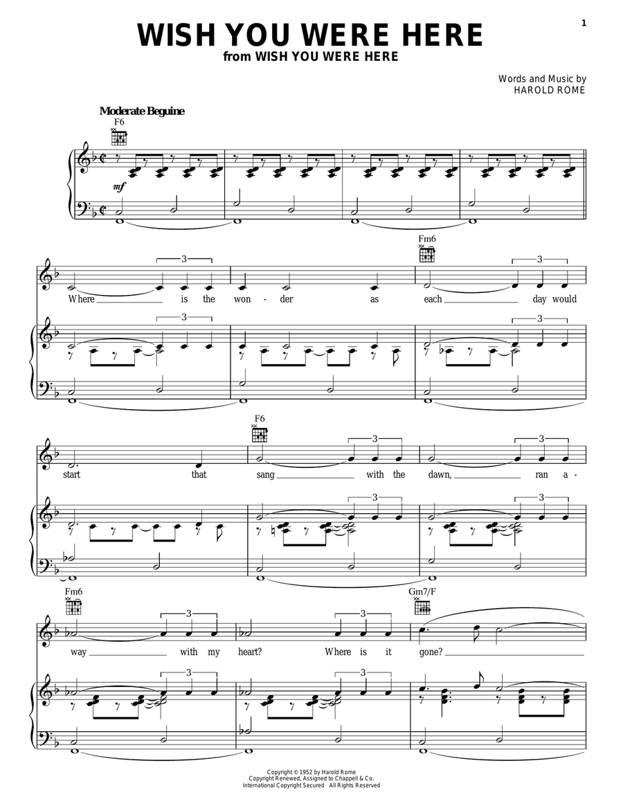 Wish You Were Here Wish You Were Here Guitar scores gallery preview page 1
