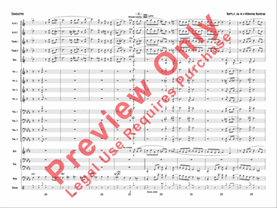Softly, As in a Morning Sunrise Jazz Ensemble scores gallery preview page 18