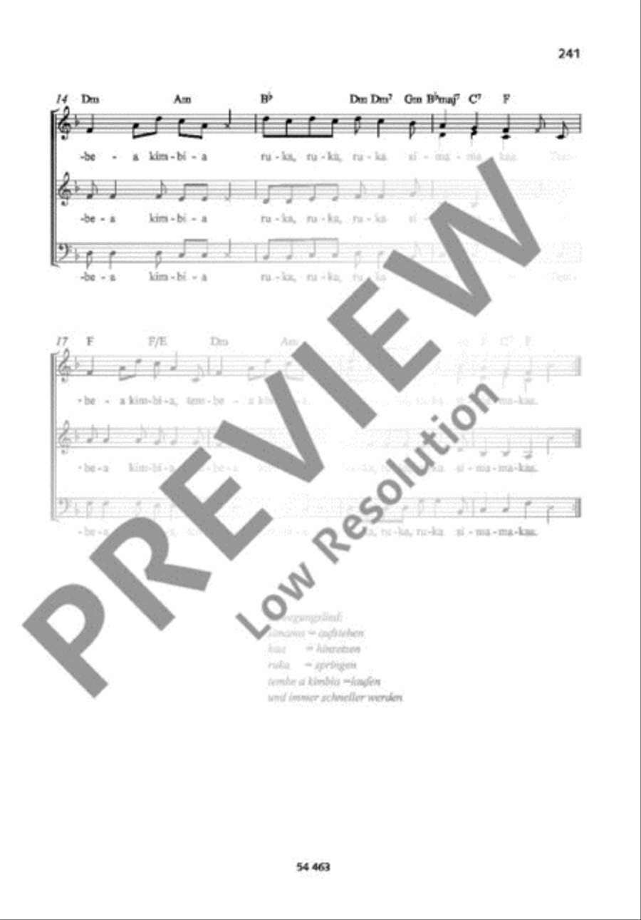 Simama kaa Simama kaa A Cappella scores gallery preview page 3