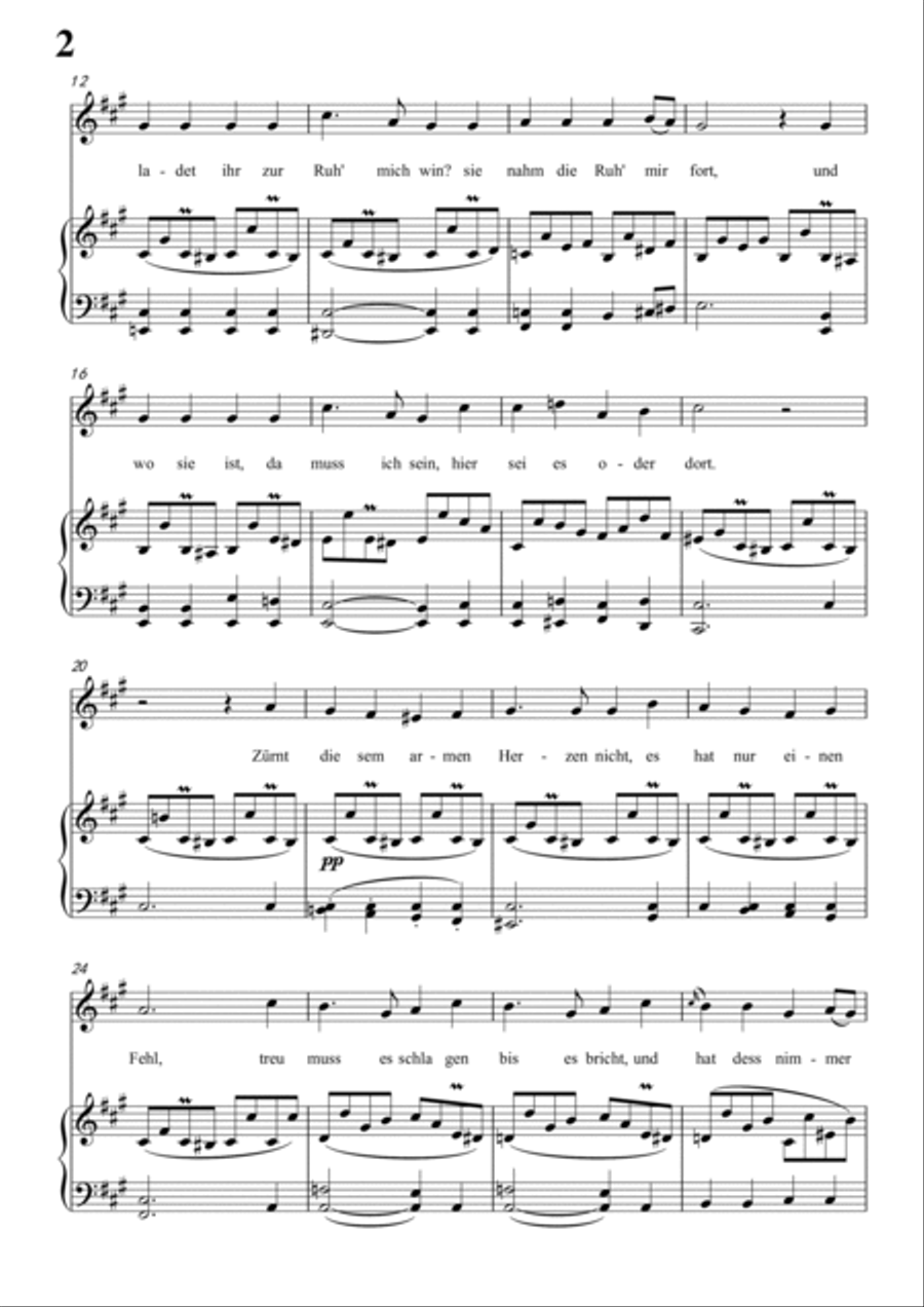 Schubert-Hippolit's Lied in #F minor,for Vocal and Piano Voice scores gallery preview page 3