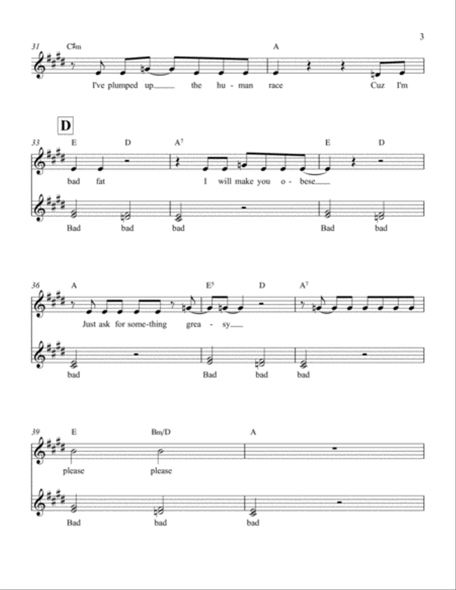 Bad Fat Bad Fat Jazz Ensemble scores gallery preview page 3