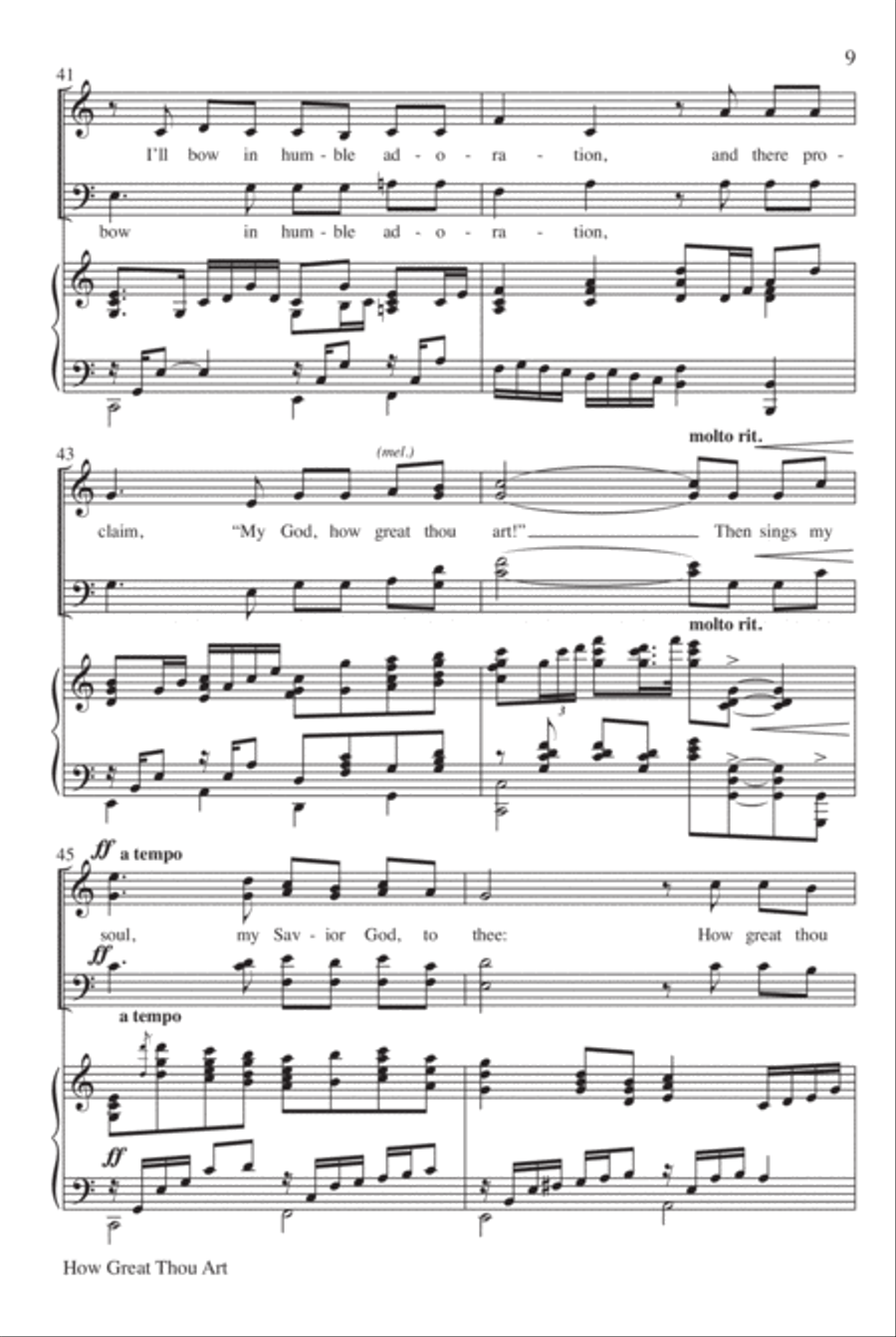How Great Thou Art 4-Part scores gallery preview page 10