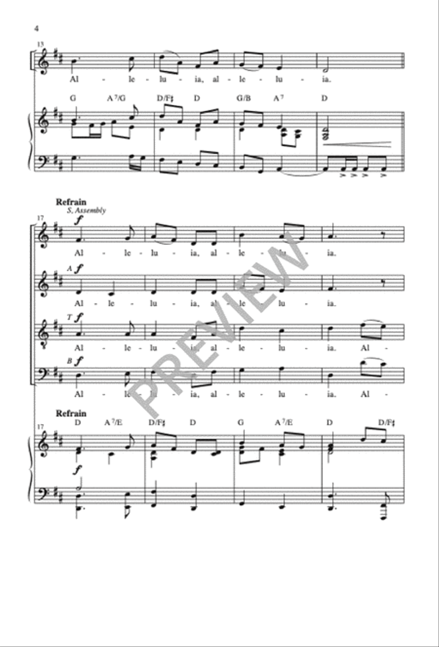 Franciscan Alleluia Franciscan Alleluia 4-Part scores gallery preview page 5