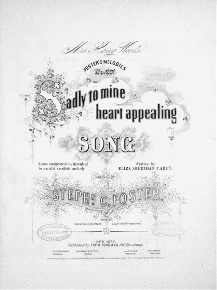 Sadly to Mine Heart Appealing. Song Voice scores gallery preview page 1