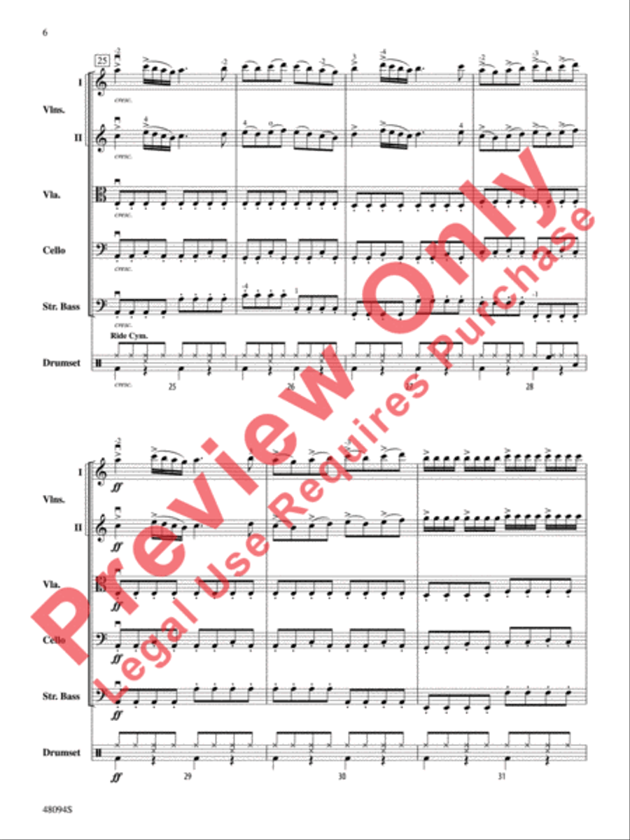 Rockin' 67 Blues String Orchestra scores gallery preview page 7