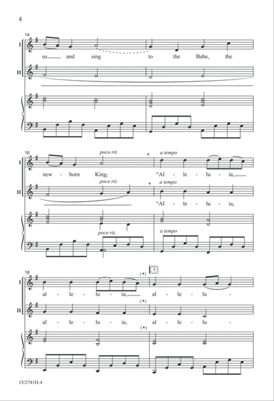 A Lullaby Alleluia A Cappella scores gallery preview page 5