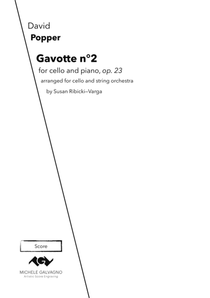 Gavotte n°2, op. 23 for cello and string orchestra image number null