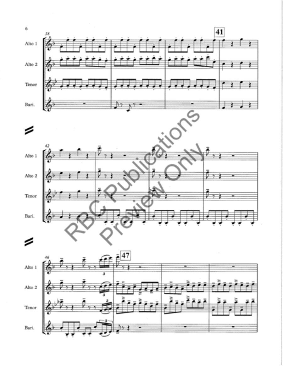 Dream Saxophone Quartet Dream Saxophone Quartet Saxophone Quartet scores gallery preview page 7