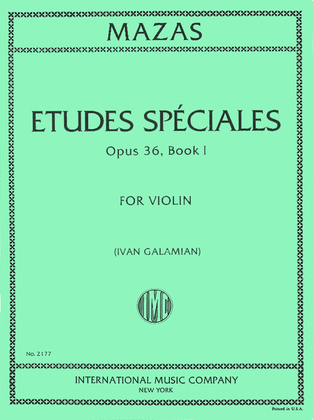 Book cover for Etudes Speciales, Op. 36 No. 1
