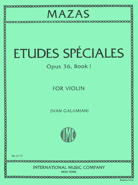 Etudes Speciales, Op. 36 No. 1 Violin - Sheet Music