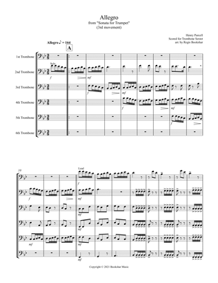 Allegro (from "Sonata for Trumpet") (Bb) (Trombone Sextet)