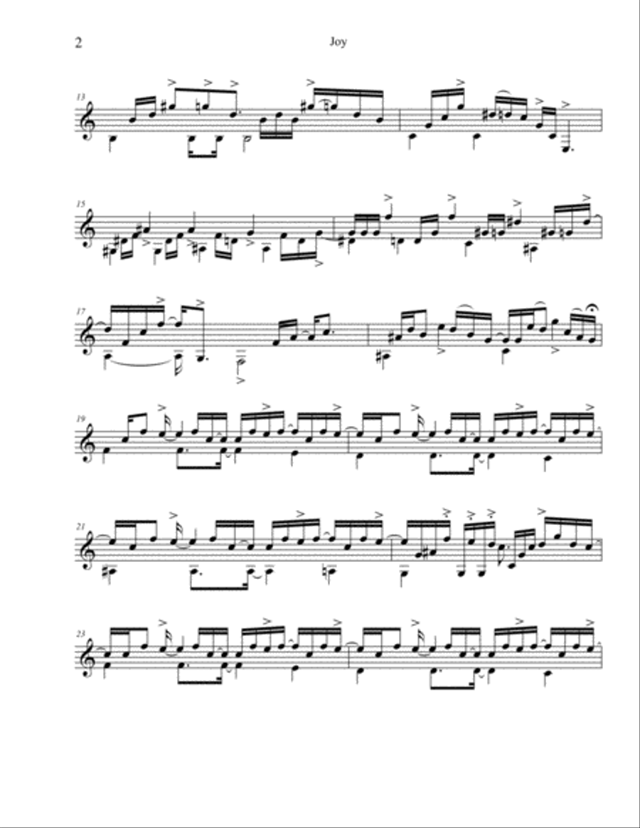 FRUIT OF THE SPIRIT: II. JOY Guitar Tablature scores gallery preview page 6