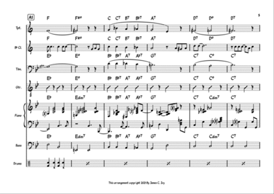 Go Back Where You Stayed Last Night Jazz Ensemble scores gallery preview page 6