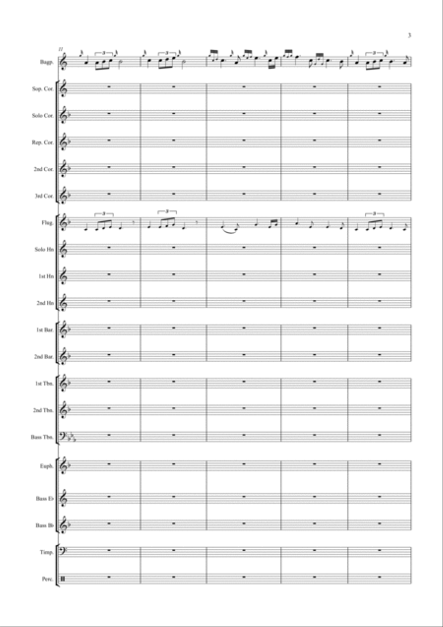 Highland Cathedral Brass Band scores gallery preview page 3
