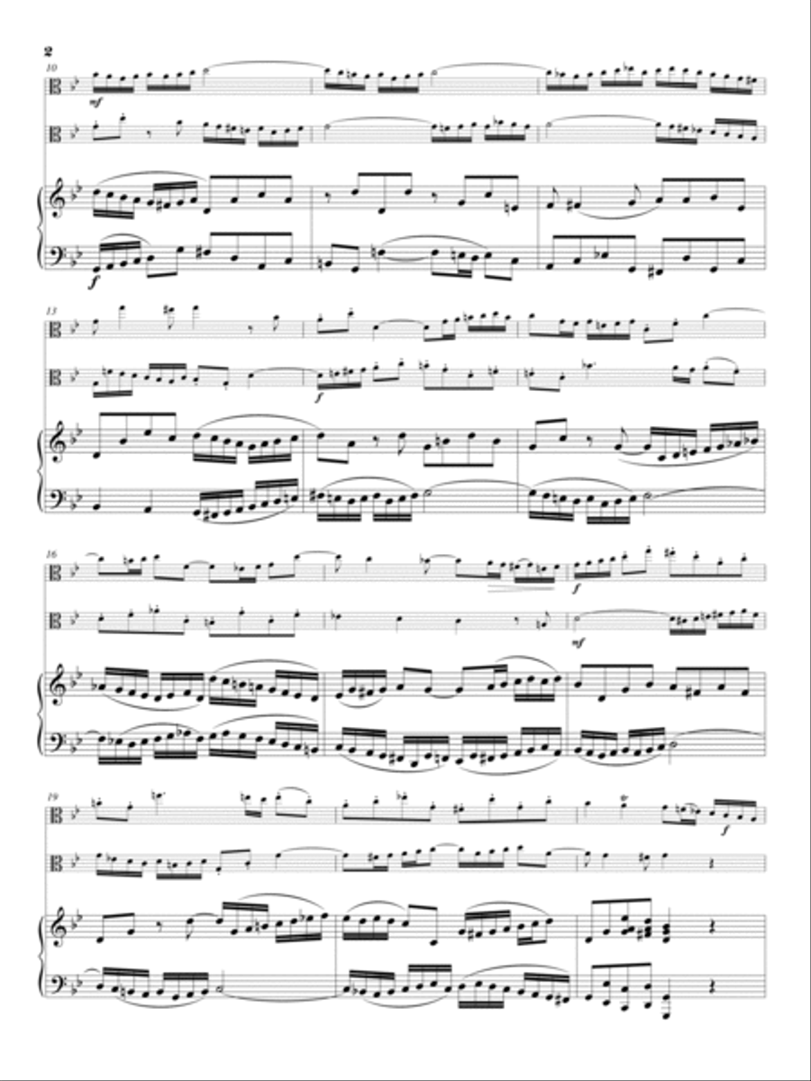 Johann Sebastian Bach: Concerto for two violins in D minor, transcribed for two violas. String Duet scores gallery preview page 3