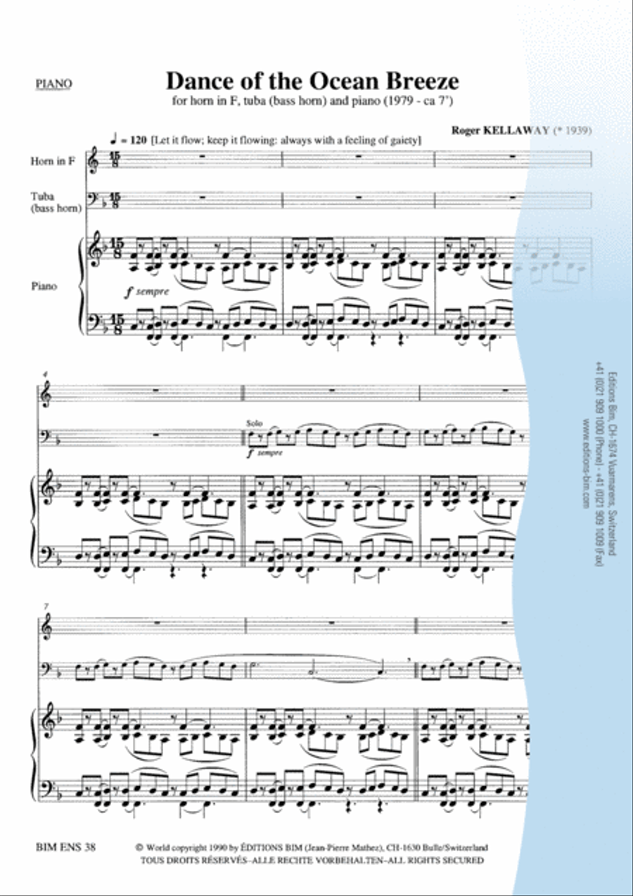 Dance of the Ocean Breeze Horn scores gallery preview page 2