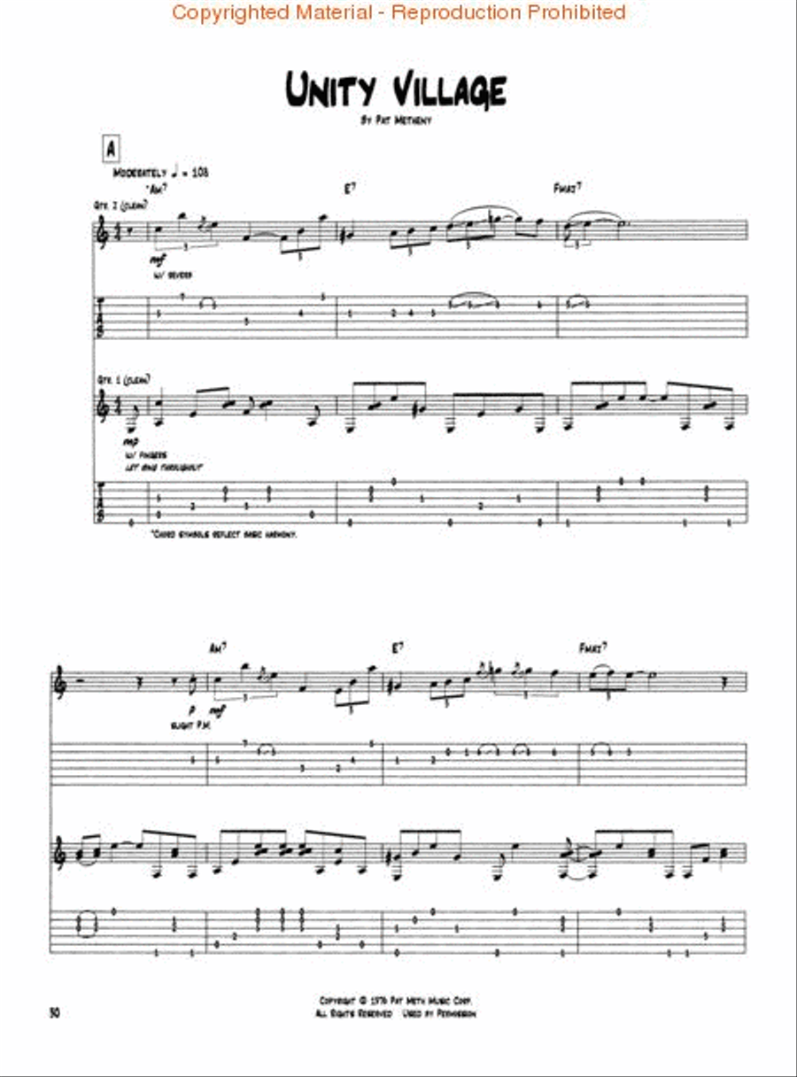 Pat Metheny – Bright Size Life Electric Guitar scores gallery preview page 4