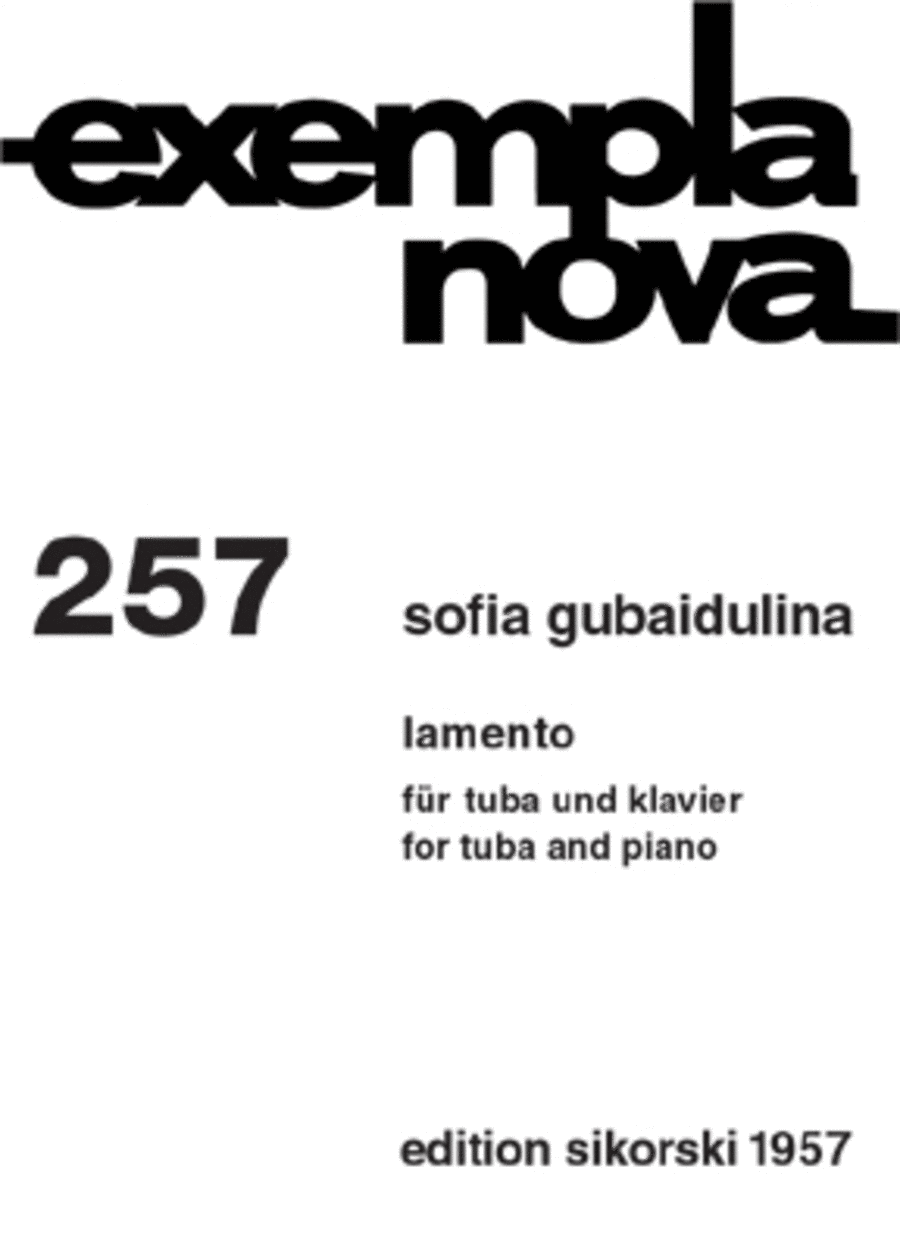 lamento fur tuba und klavier (1977) Tuba scores gallery preview page 1