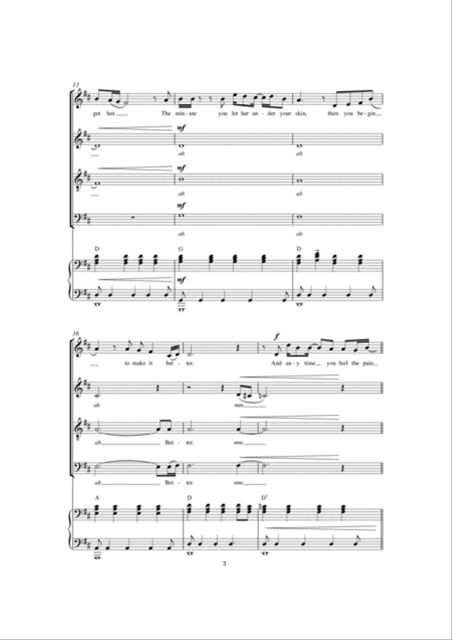Hey Jude (arr. Jeremy Birchall) 4-Part scores gallery preview page 3