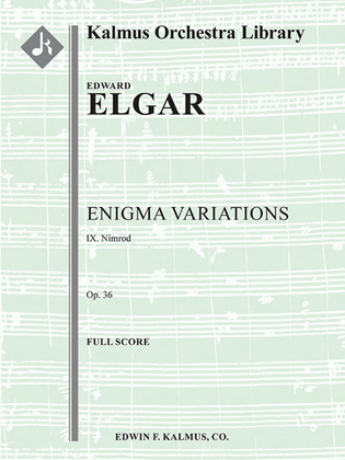 Book cover for Enigma Variations -- Variations on an Original Theme, Op. 36, No. 9 -- Nimrod