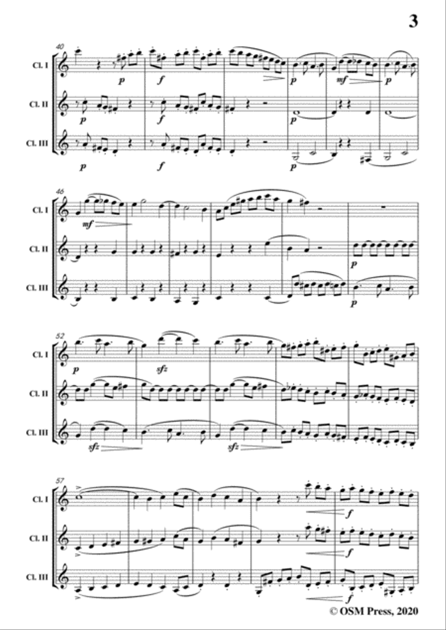Beethoven-Trio in C Major,Op.87,for three Clarinets Clarinet Solo scores gallery preview page 5