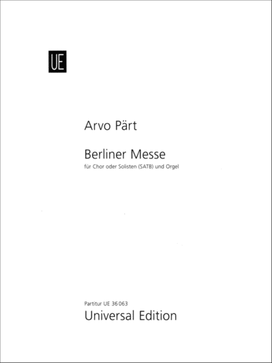 Berliner Messe 4-Part scores gallery preview page 1