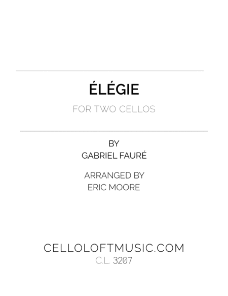 Elegie for Two Cellos