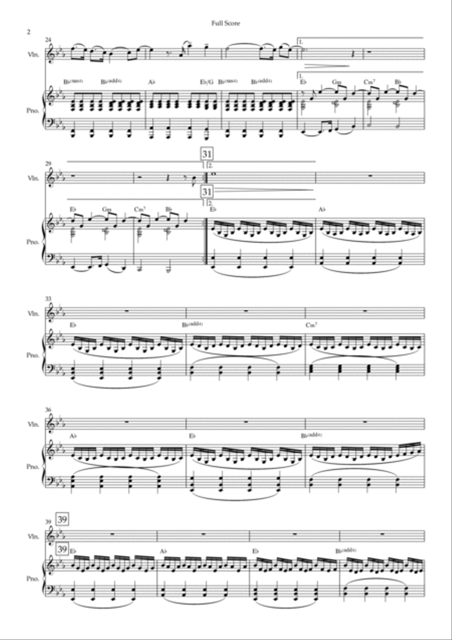 Fix You Violin Solo scores gallery preview page 2