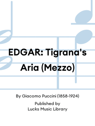 Book cover for EDGAR: Tigrana's Aria (Mezzo)
