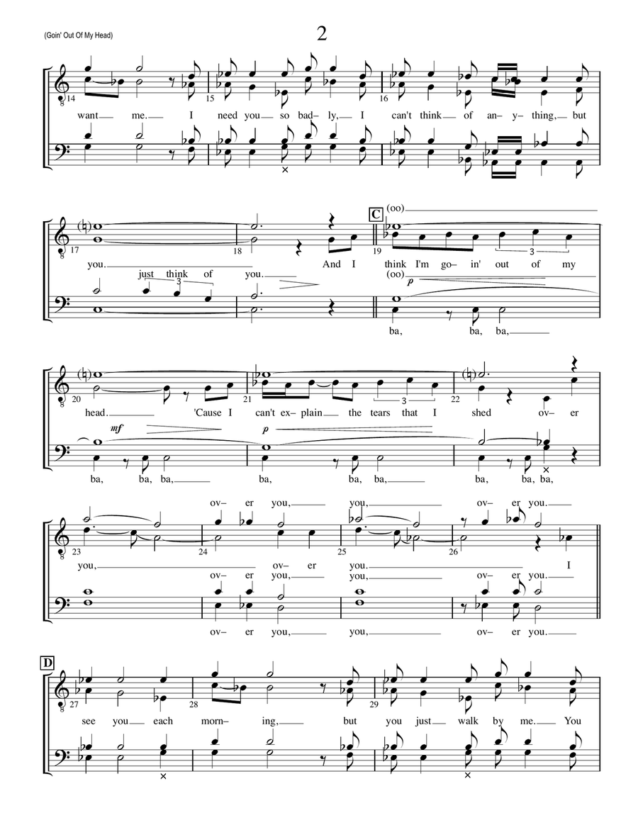 Goin' Out Of My Head TTBB scores gallery preview page 2