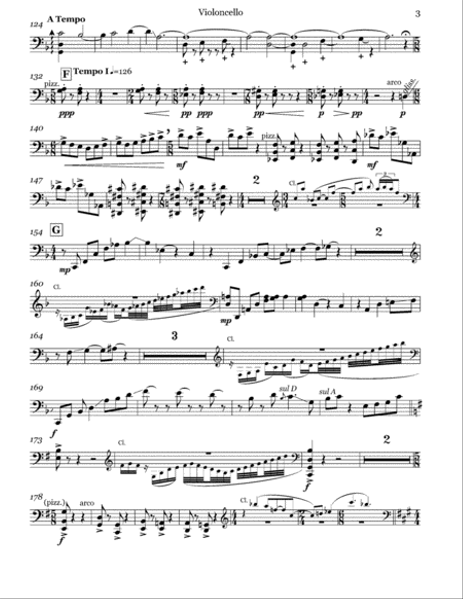 Trio (Cello Part) Cello Solo scores gallery preview page 3