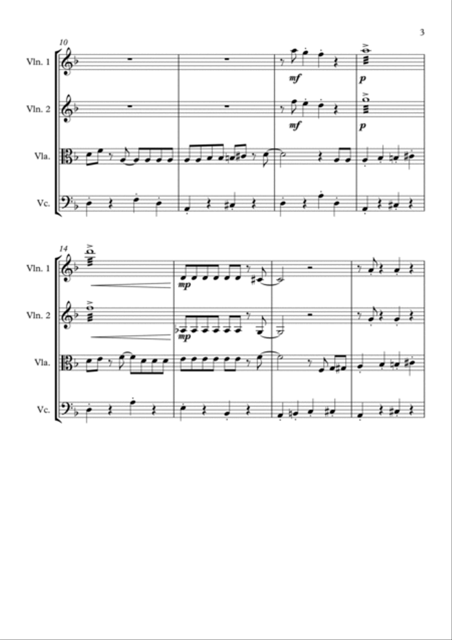 Friend Like Me String Quartet scores gallery preview page 3