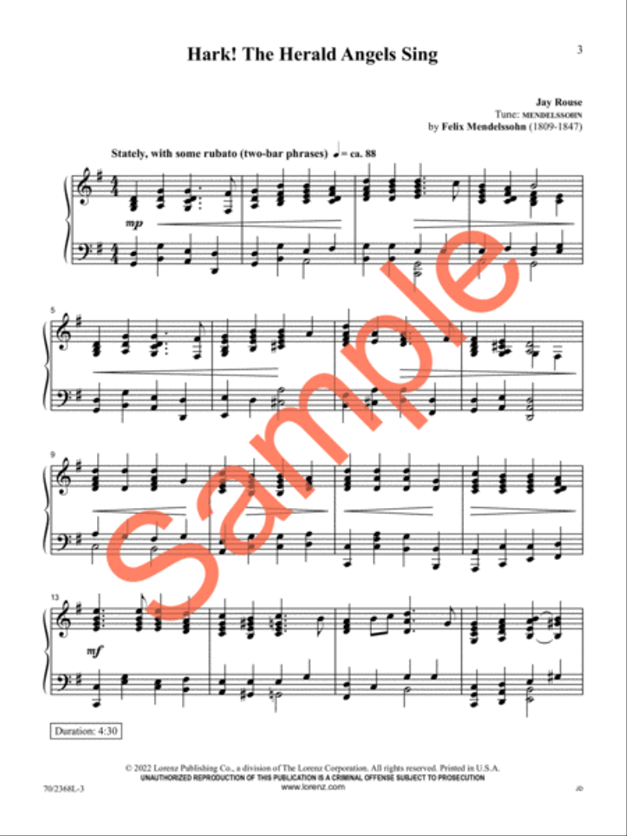 Glad Tidings of Great Joy Piano Solo scores gallery preview page 4
