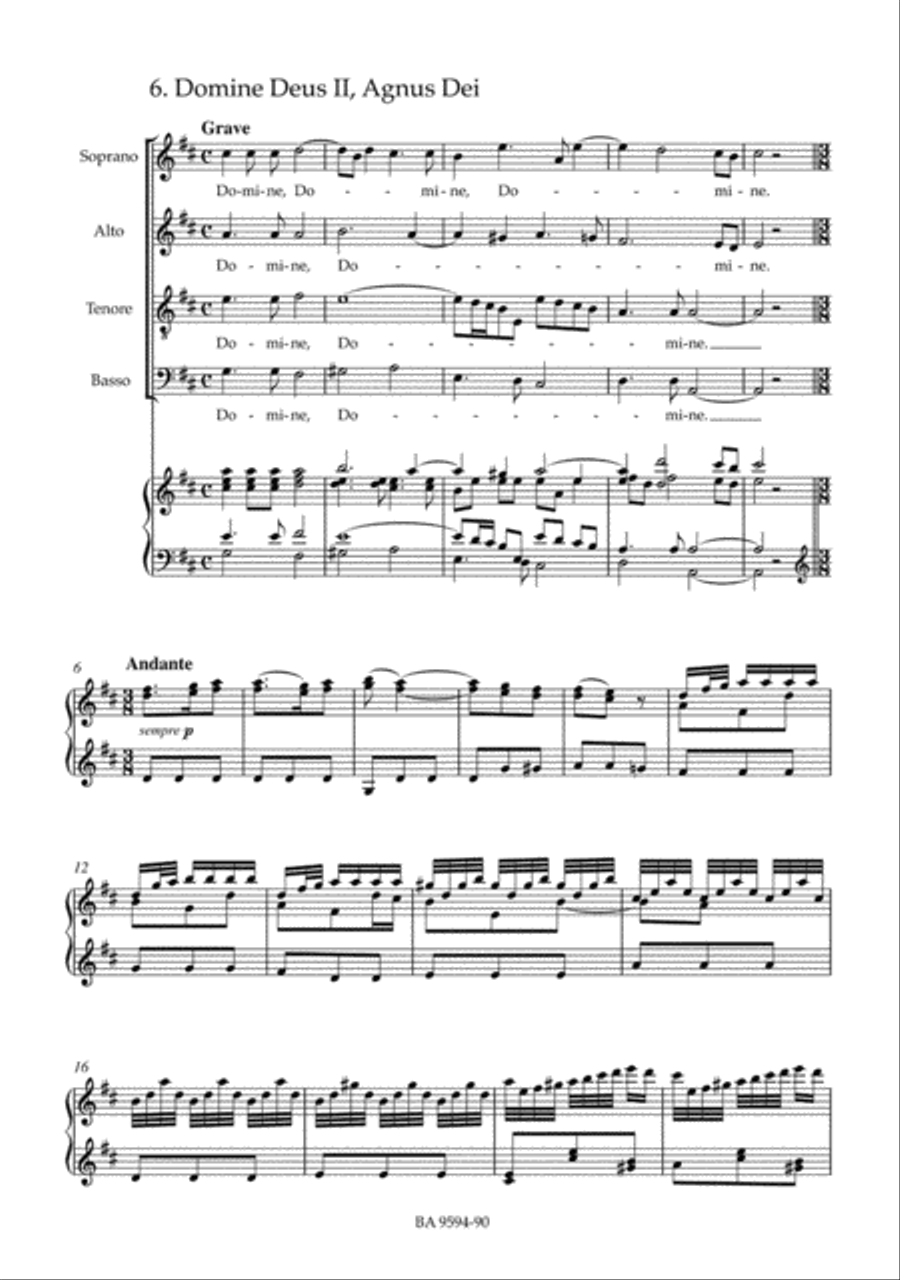 Missa Divi Xaverii ZWV 12 4-Part scores gallery preview page 3