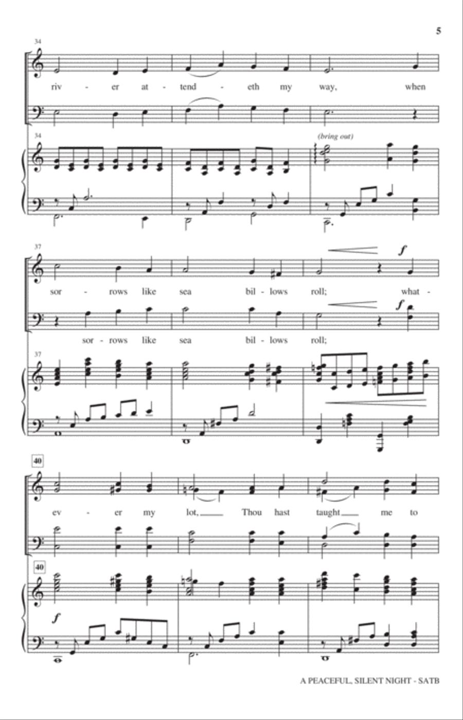 A Peaceful, Silent Night 4-Part scores gallery preview page 4