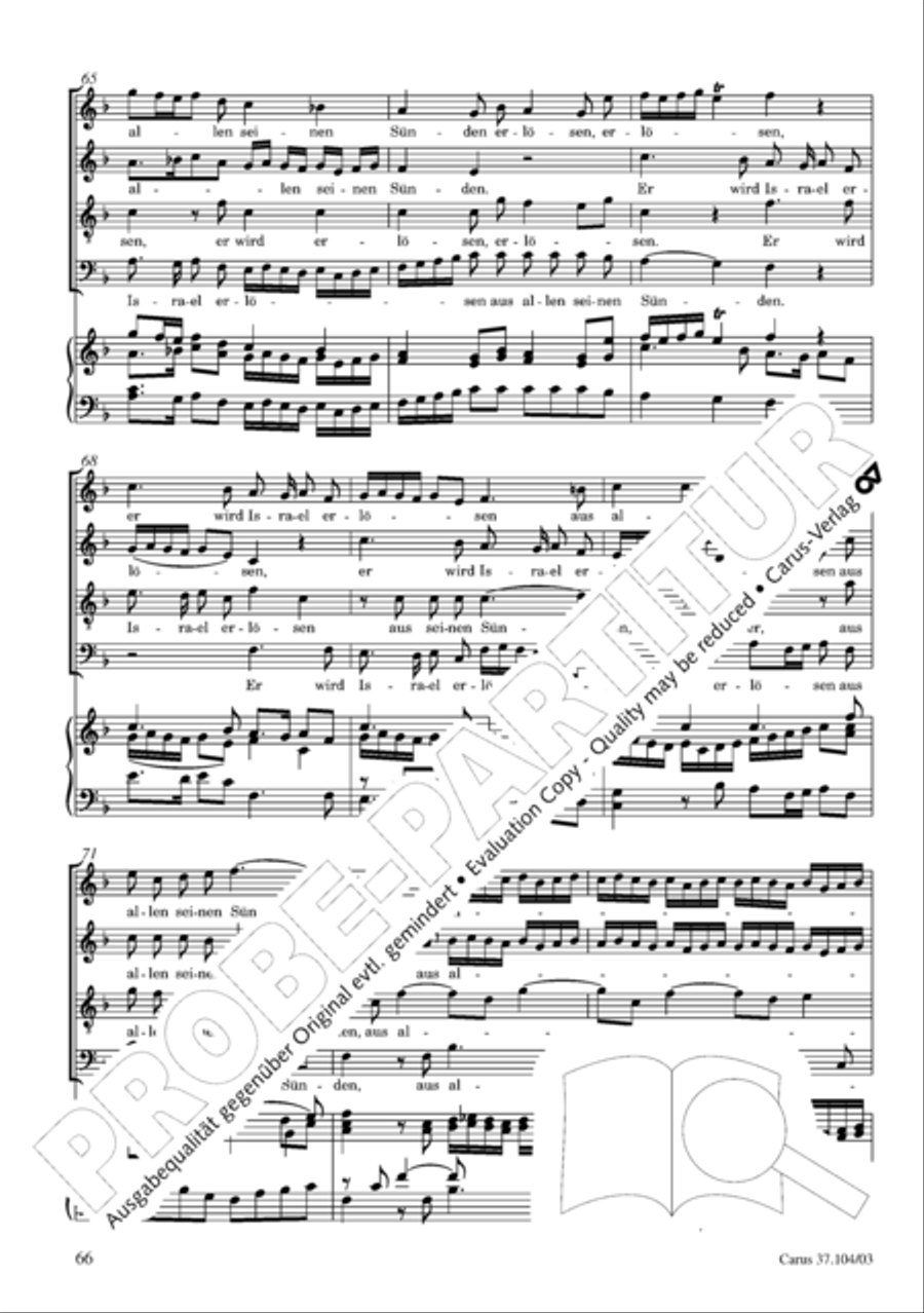 Ein Lammlein geht und tragt die Schuld 4-Part scores gallery preview page 67