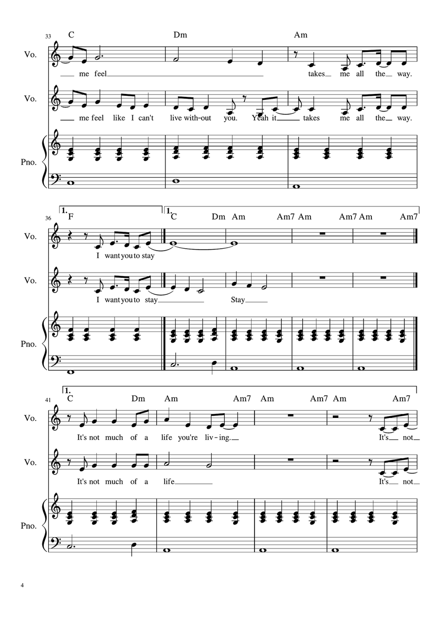 Stay Vocal Duet scores gallery preview page 4