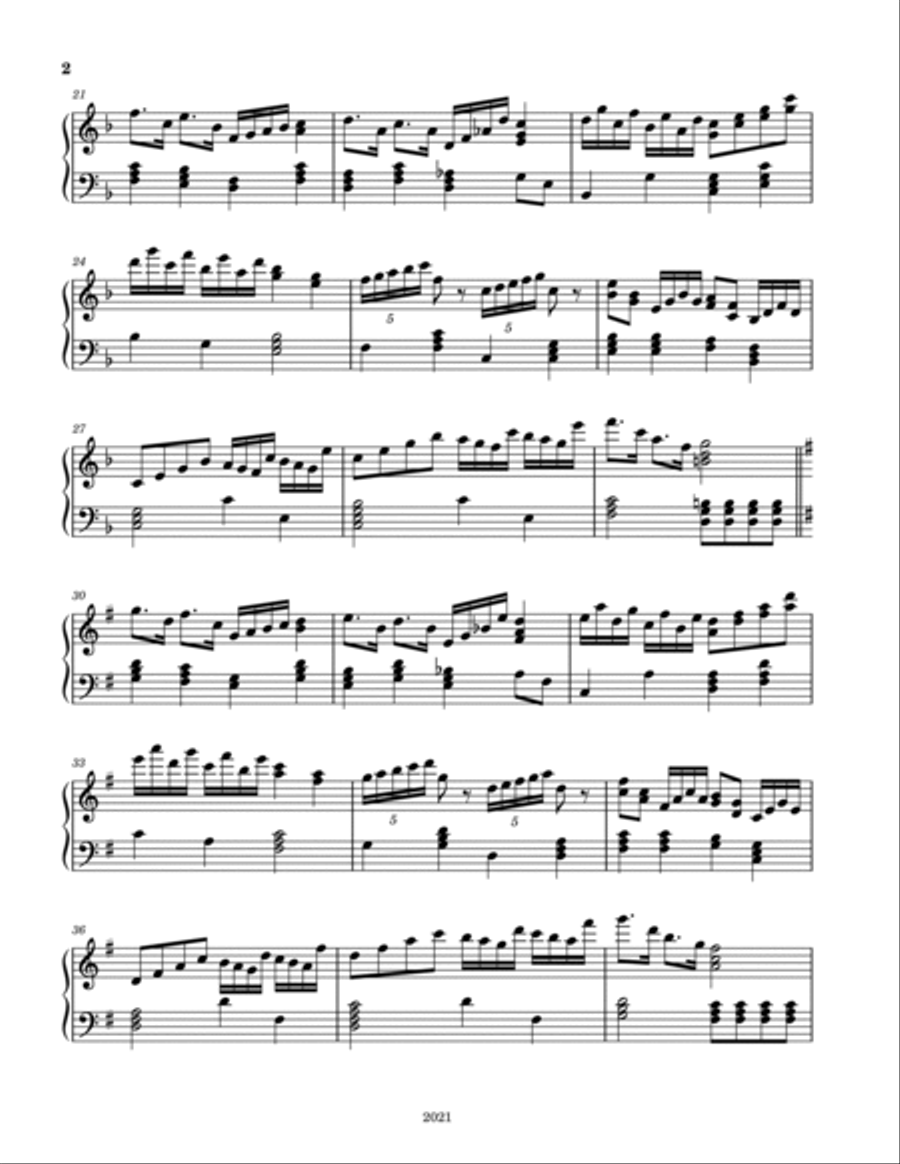 Tell Him That You Love Him Piano Solo scores gallery preview page 2