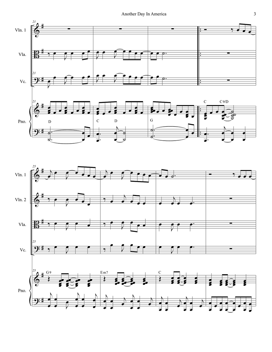 Another Day In America Another Day In America Piano Quintet scores gallery preview page 3