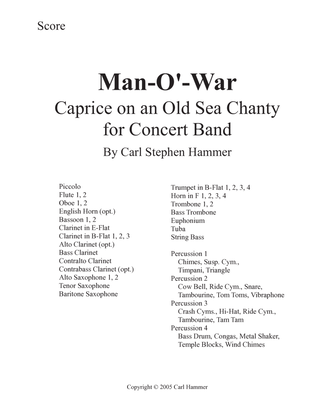 Man-O'-War (Caprice on an Old Sea Chanty for Concert Band)