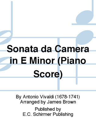 Book cover for Sonata da Camera in E Minor (Piano Score)