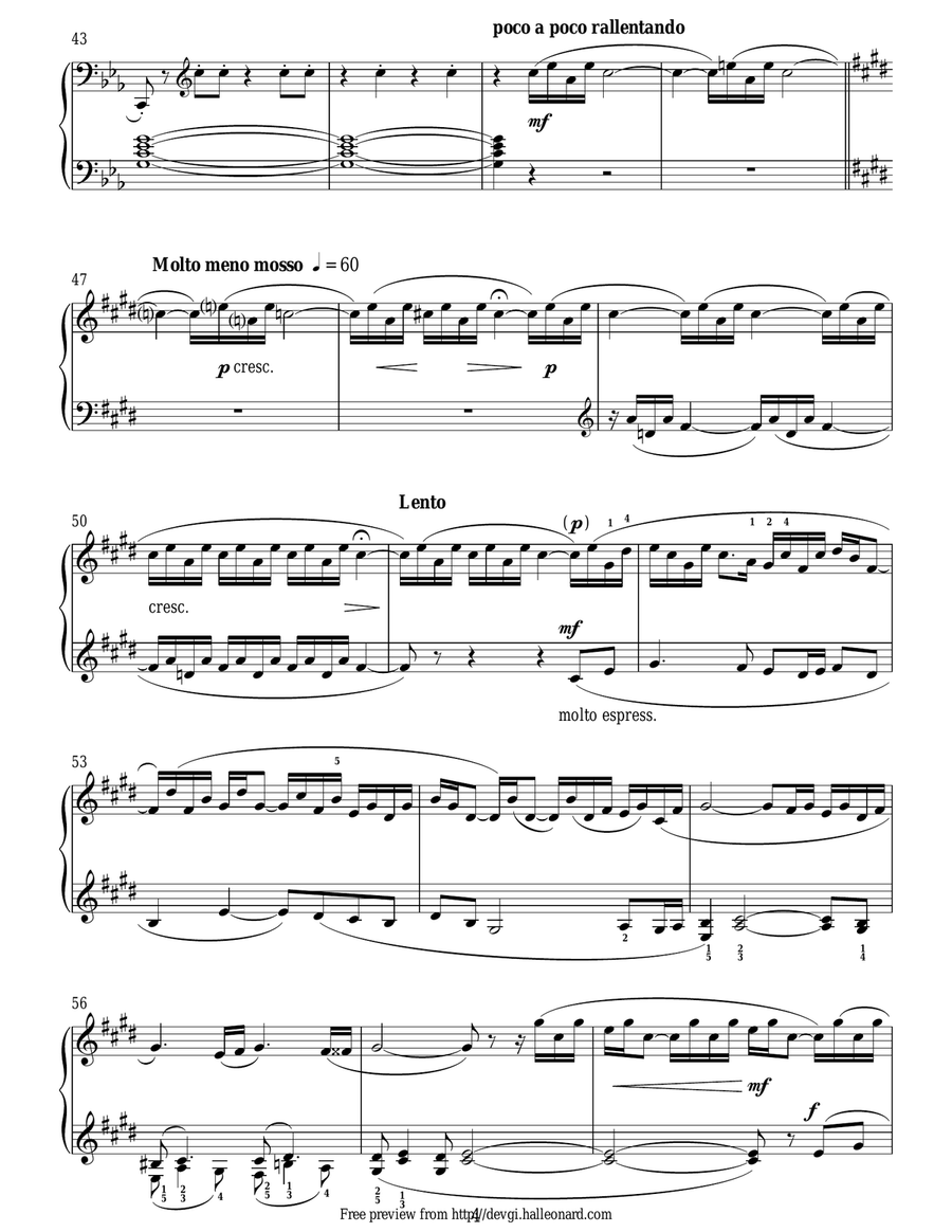 Symphonic Dances - 1st Movement Piano Solo scores gallery preview page 4