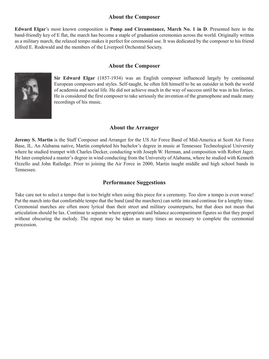 Pomp and Circumstance (Easy) (arr. Jeremy Martin) - Full Score Concert Band scores gallery preview page 2