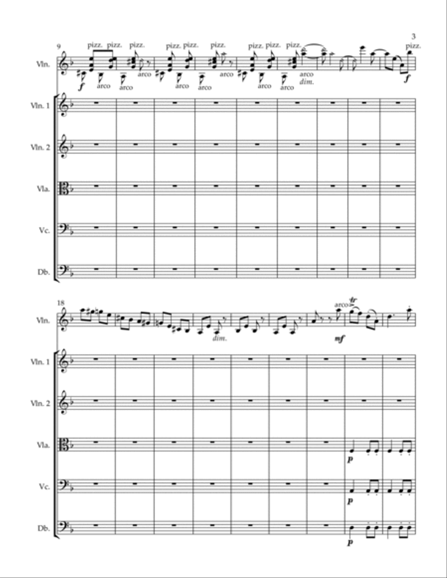 Capriccio de Concert String Orchestra scores gallery preview page 3