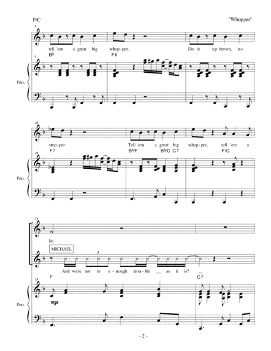 TELL 'EM A WHOPPER (TELL 'EM A LIE) Full Orchestra scores gallery preview page 2