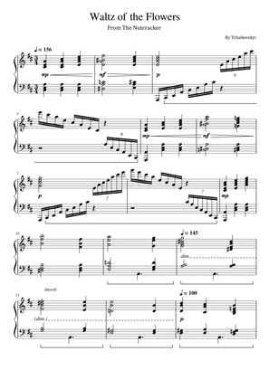 Tchaikovskyi - Waltz of the Flowers - From The Nutcracker - For Piano Solo