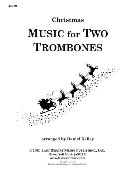 Music for Two Trombones Christmas