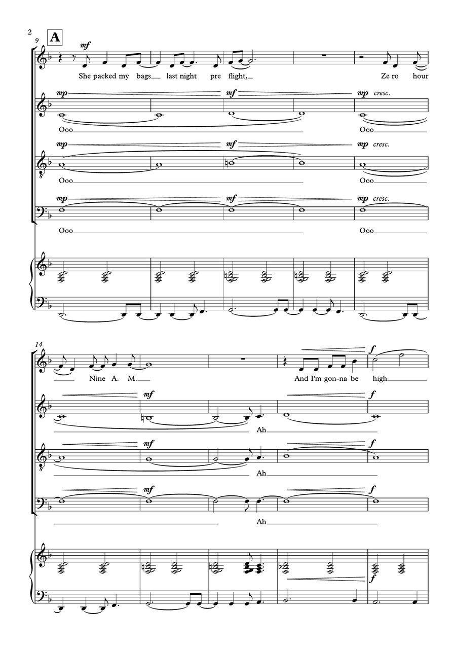Rocket Man (i Think It's Gonna Be A Long Long Time) 4-Part scores gallery preview page 2