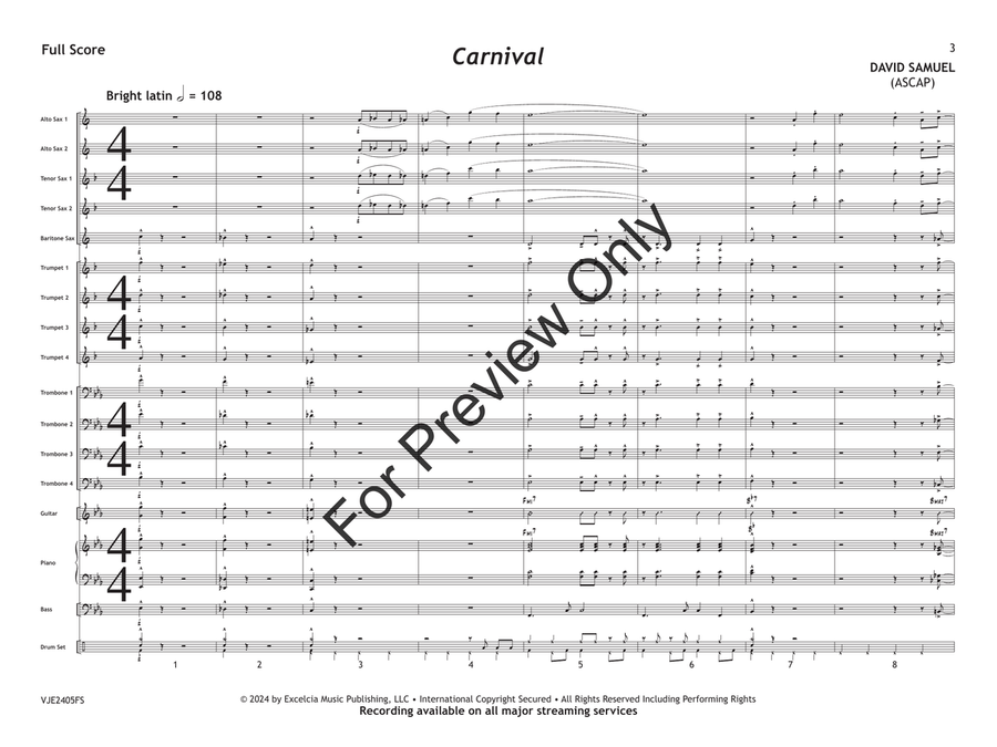 Carnival Jazz Ensemble scores gallery preview page 4